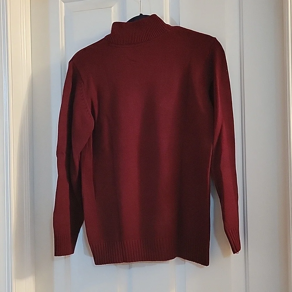 Childrens place burgandy and white sweater large 10/12